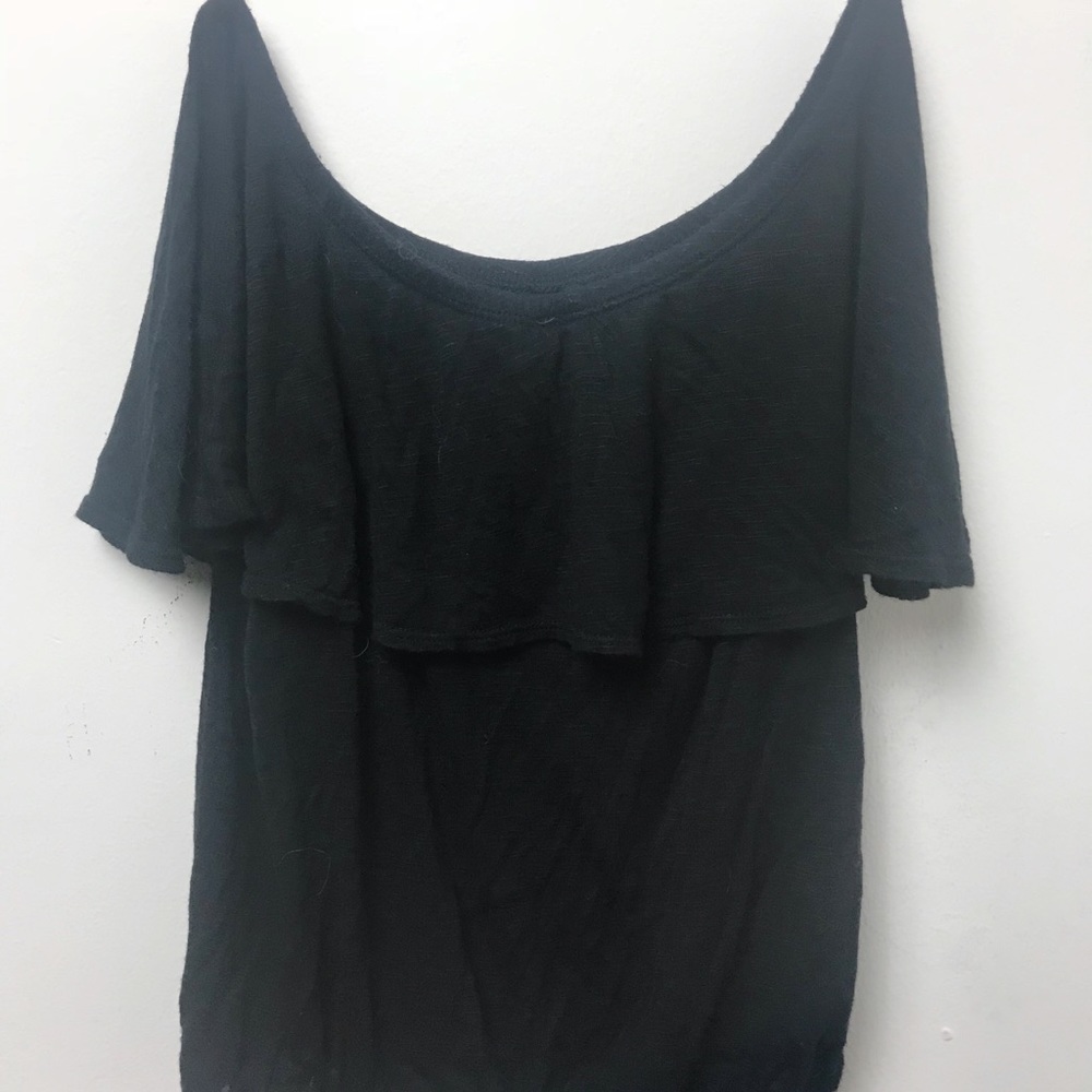 Off Shoulder Black Top